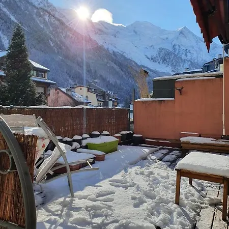 Hyper Centre . Terrasse Vue Mont Blanc . Parking * شامونكس